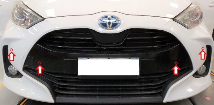 Kit sensori di parcheggio anteriori compatibili Toyota Yaris 2020&gt;
