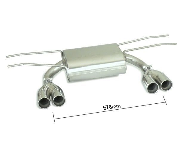 Terminale scarico posteriore sdoppiato doppio Mazda MX5 2.0 2015&gt; omologazione CEE