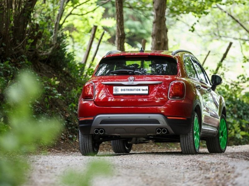 Terminale scarico posteriore sdoppiato doppia uscita Ragazzon per Fiat 500X 2.0 MJT 4×4 omologazione CEE