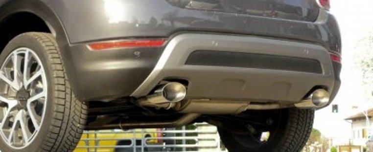 Terminale scarico posteriore sdoppiato Ragazzon per Fiat 500X 2.0 MJT 4×4 omologazione CEE