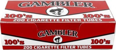 Gambler Tube Cut Menthol 100mm Filter Cigarette Tubes - 5pk