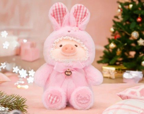 Lulu The Piggy - Bunny LuLu Plush Doll, Colour: pink, Size: 23 cm