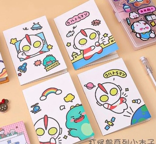cute cartoon notepad monster fighting series