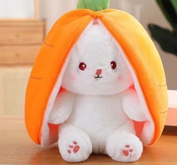 stuff animal plush bunny carrot medium