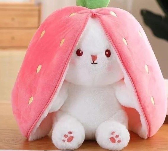 stuff animal plush bunny strawberry