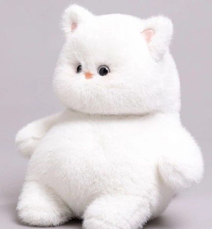 stuff animal plush cat, Colour: white, Size: 35 cm