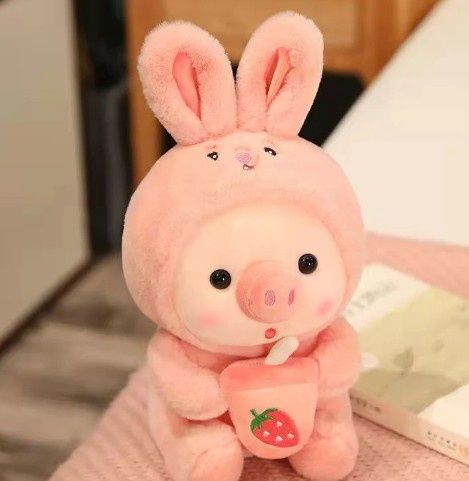 stuff animal plush rabbit pig