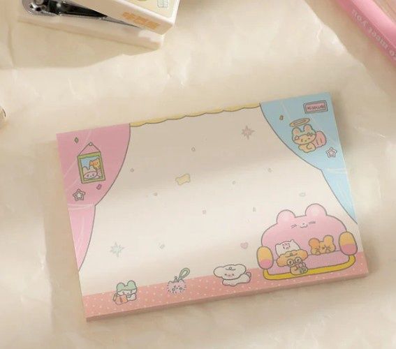 cartoon - home play time [sticky note]