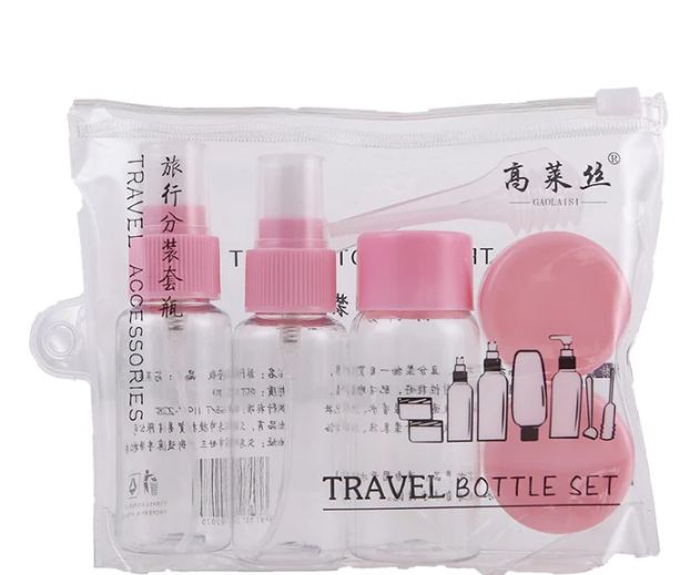 Gao Laisi Travel Bottling Set Pink, Size: 7-piece set