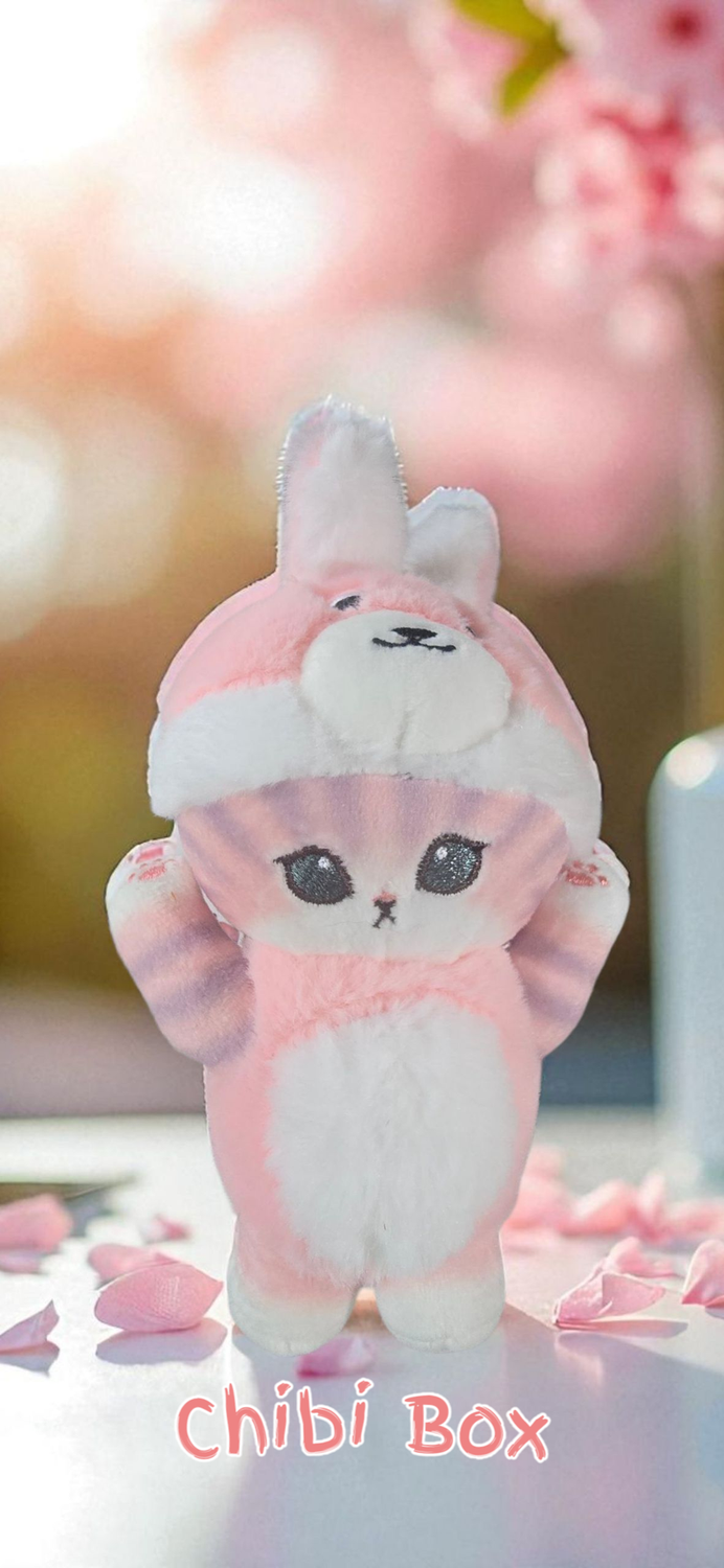 Cat pink bunny outfit