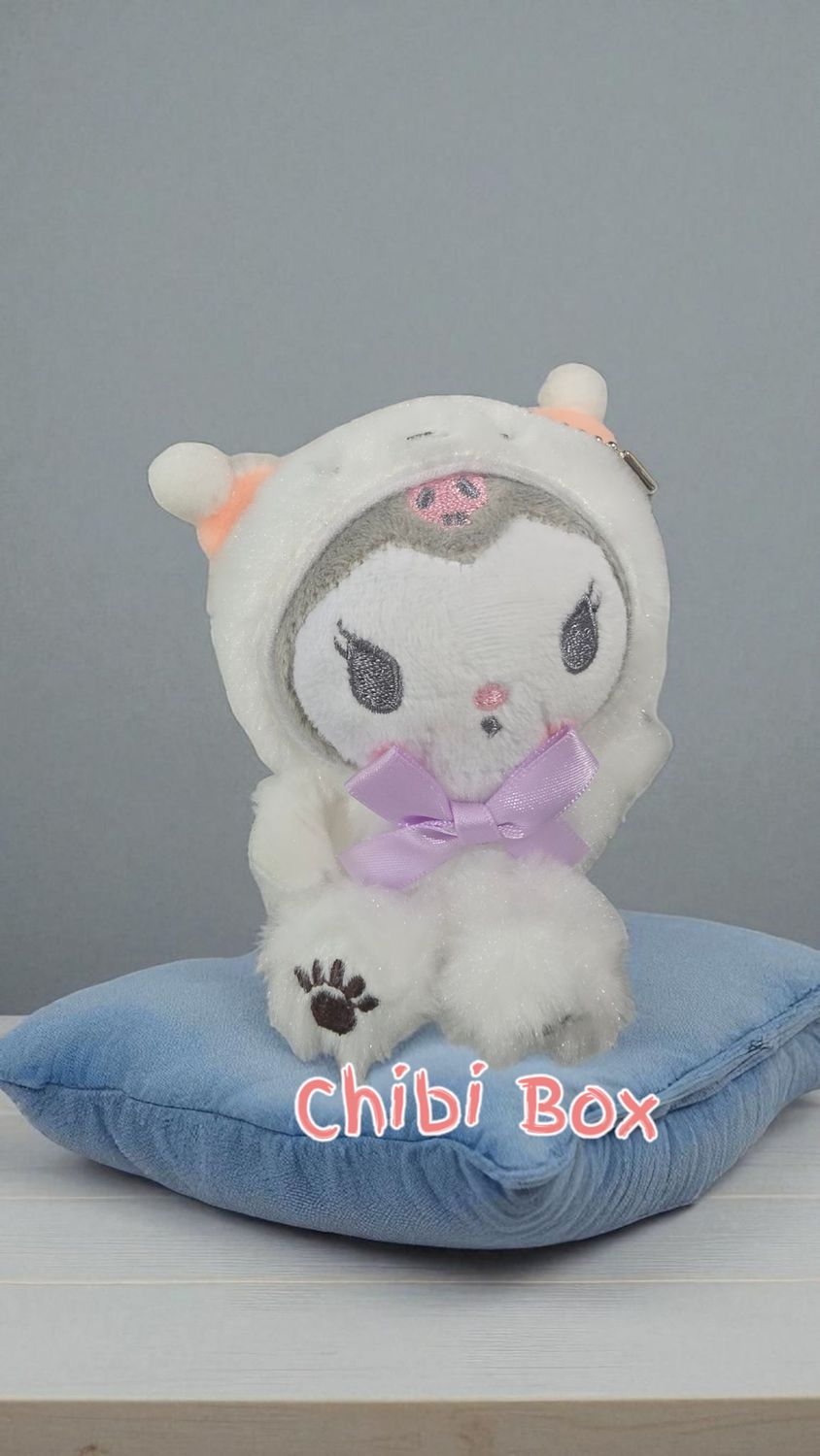 Kuromi Keychains, Colour: white bear outfit