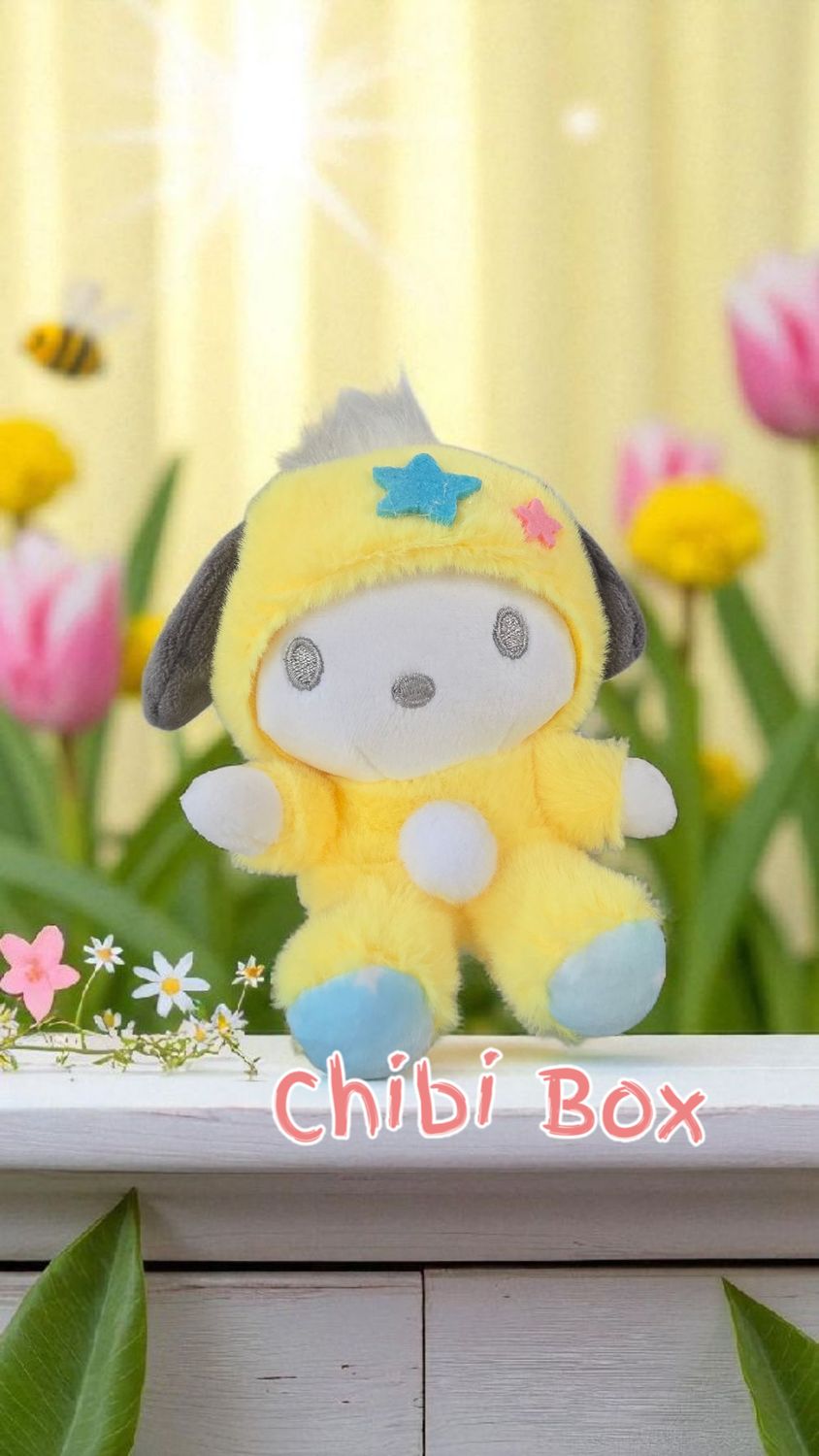 Pochacco yellow outfit, Material: decorated w stars