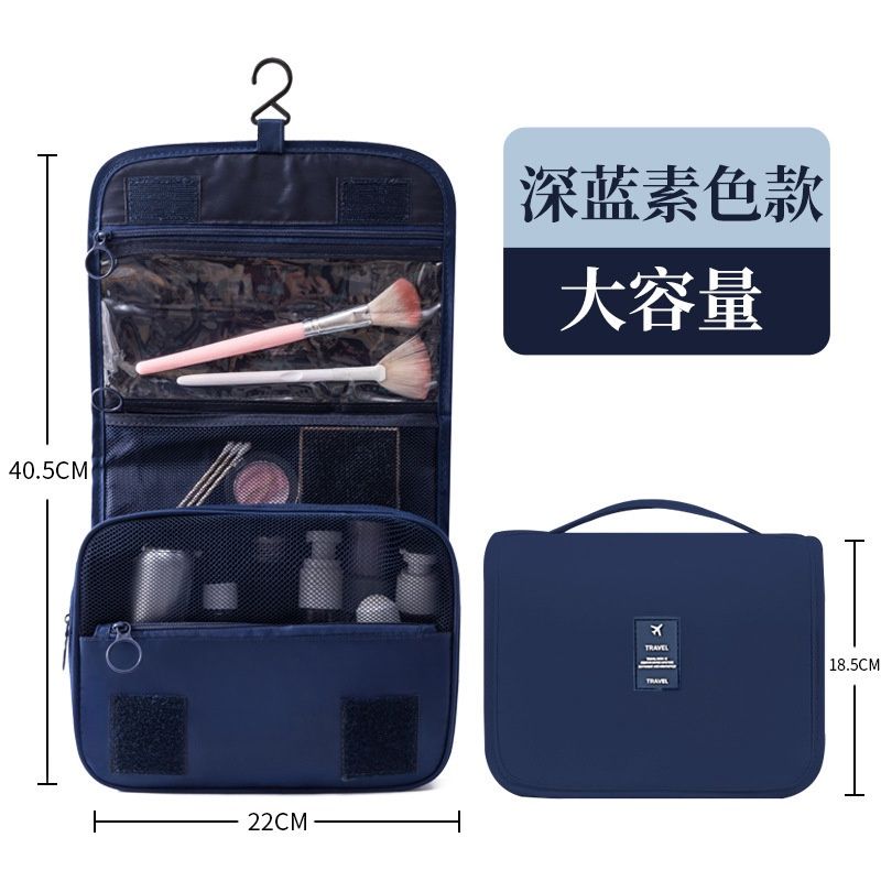 Dark Blue-travel cosmetic bag - Large Capacity
