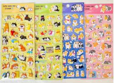 Cute Shiba Inu Dog Puffy Stickers
