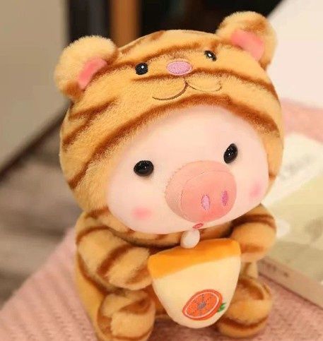 stuff animal plush tiger pig, Size: 25 cm