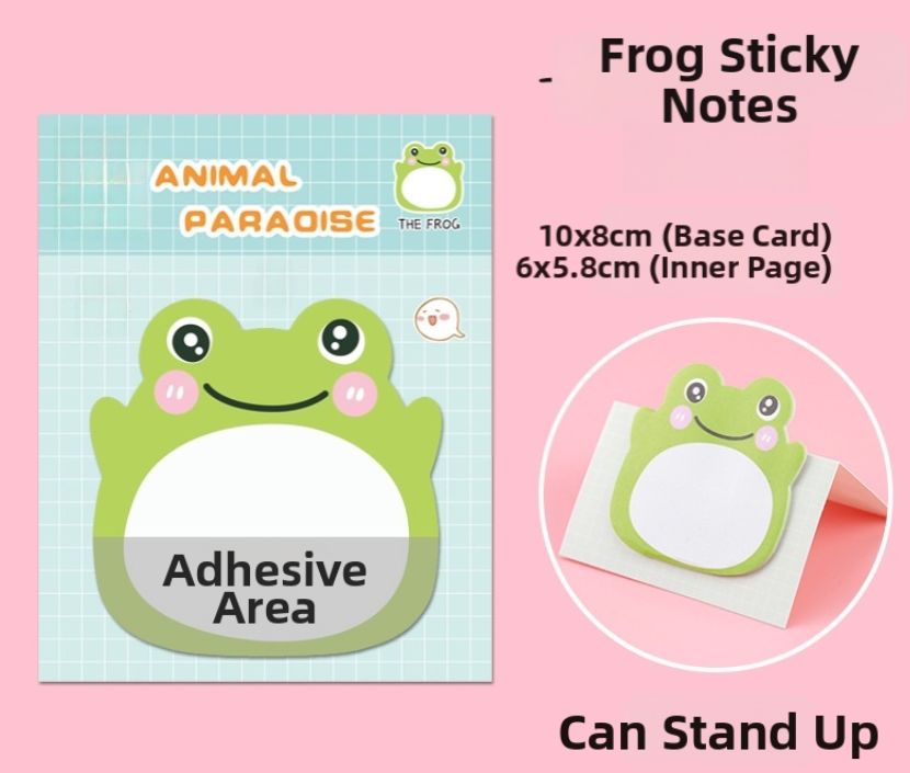 Korean Stand up Sticky Notes, Character: Frog