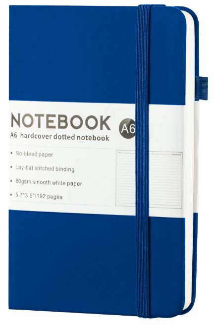 Notebooks 8.5x5.7 Hardcover Dotted, Colour: blue