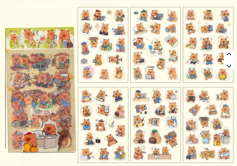 Capybara Little Cute Stickers