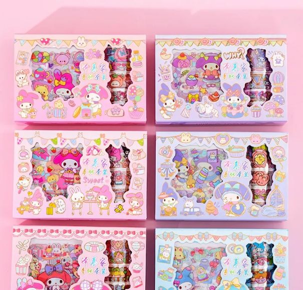 Guka: Sanrio Stickers &amp; Washi Tape Stationary Box