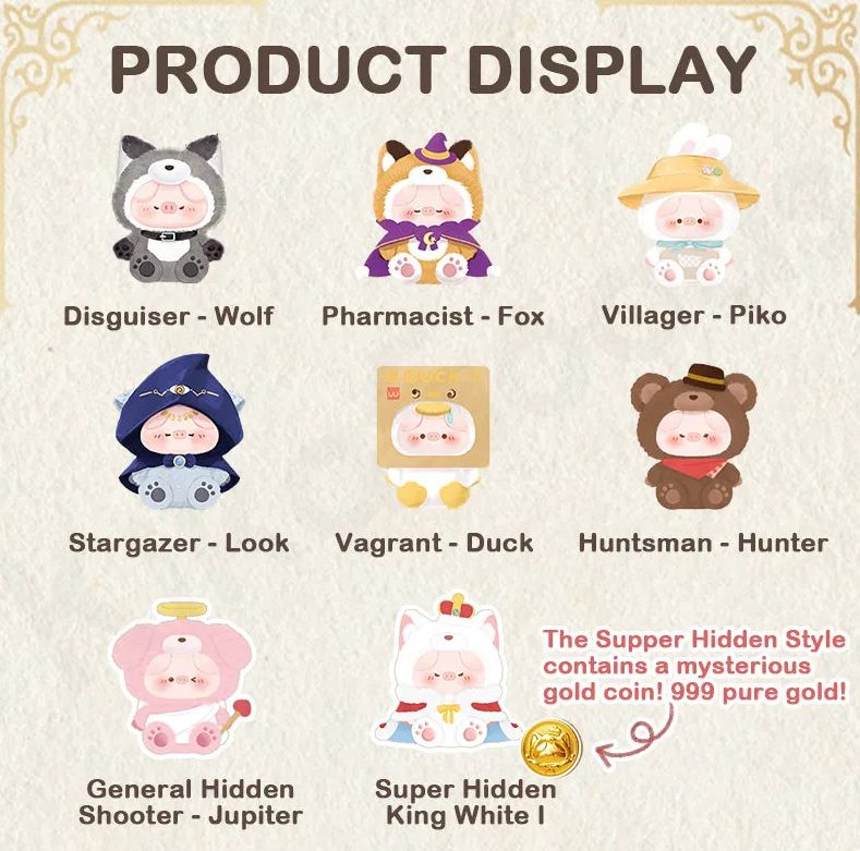 Pikopig Mysterious Preview Letter Series Vinyl Plush Blind Box