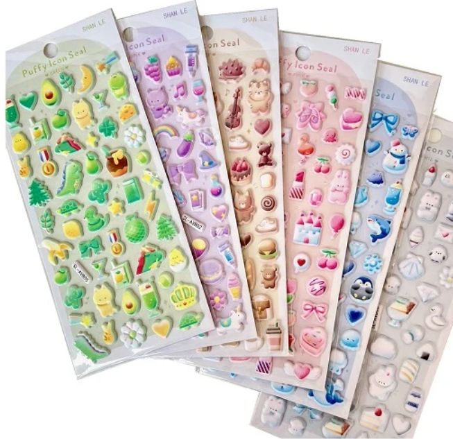 Kawaii Assorted Puffy Stickers