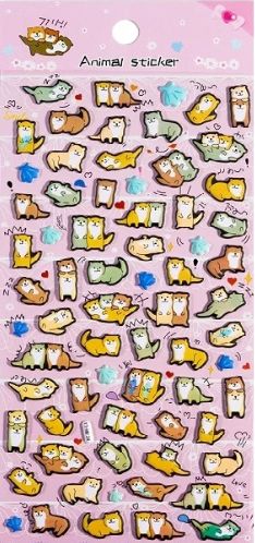 Otter Puffy Stickers
