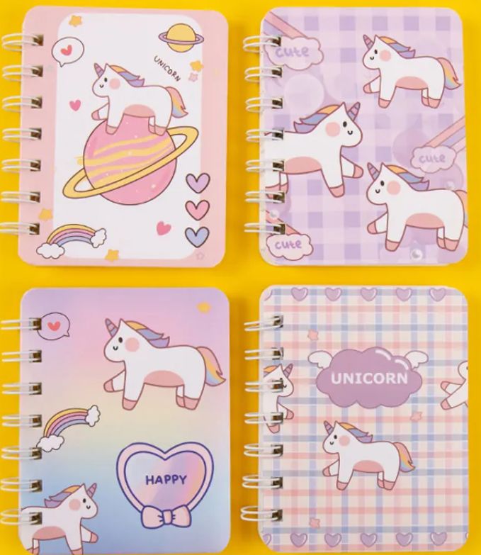Mini Spiral Notebook, Character: Unicorn