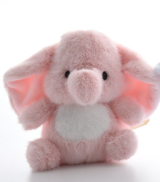 Soft elephant keychain, Colour: Pink