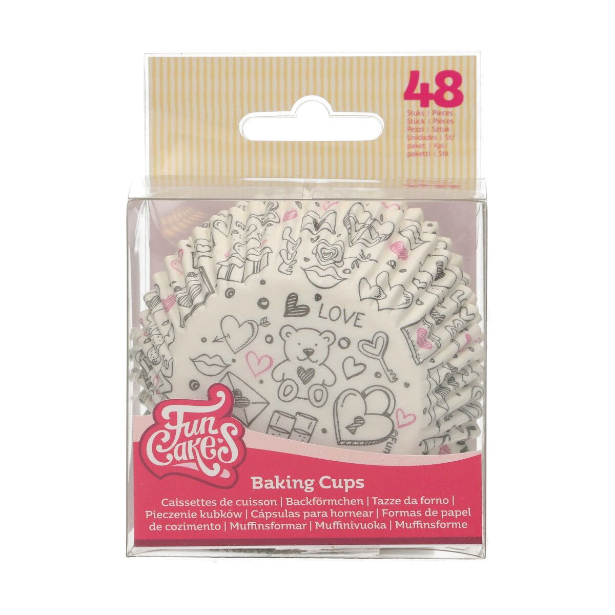 FunCakes Baking Cups Love Doodle pk/48