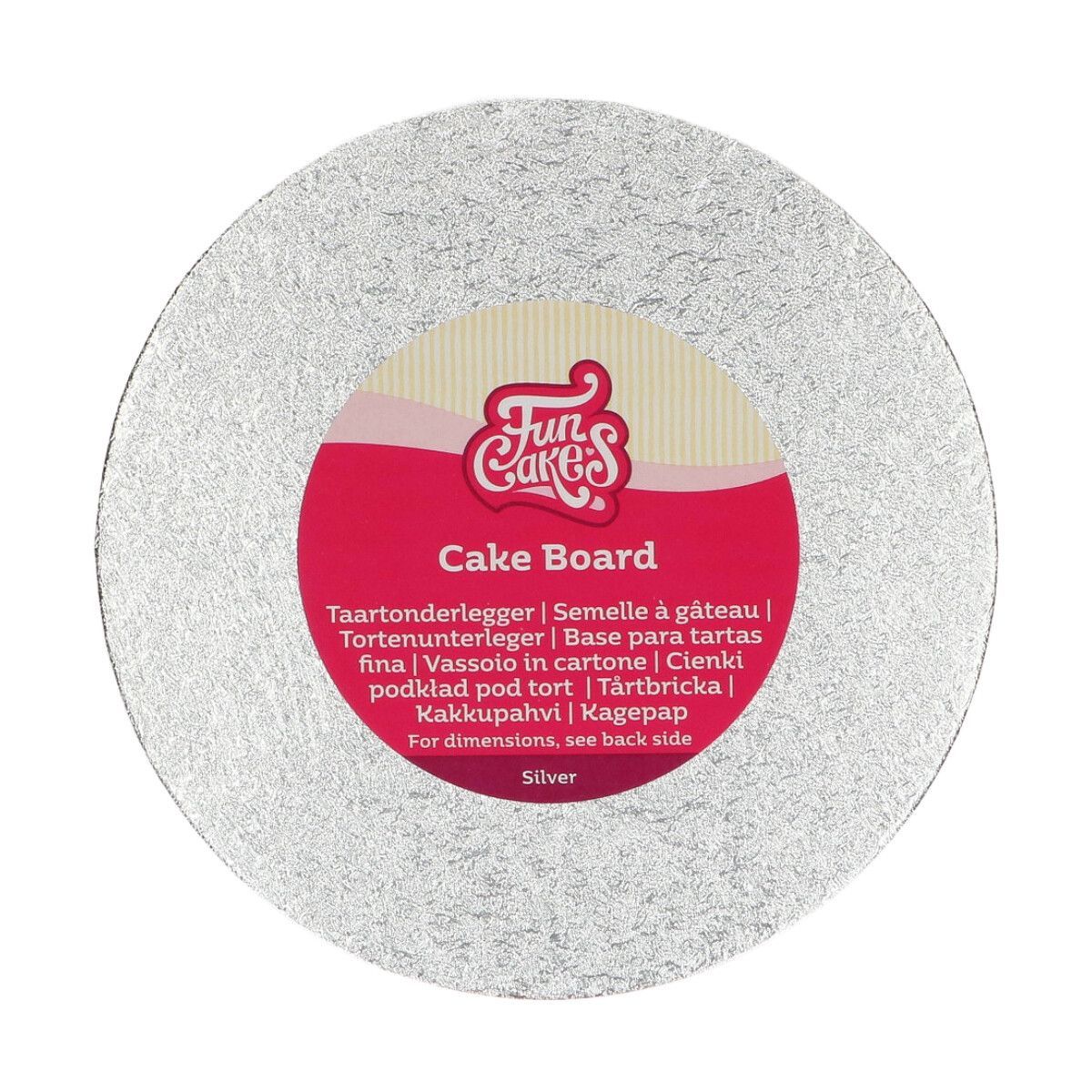 FunCakes Cake Board Rond Ø17,5 cm - Zilver