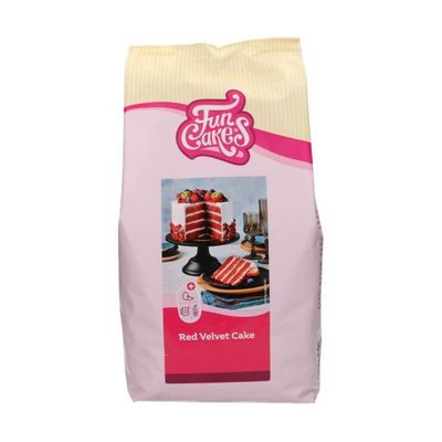 Funcakes Mix voor RED VELVET CAKE 4 KG