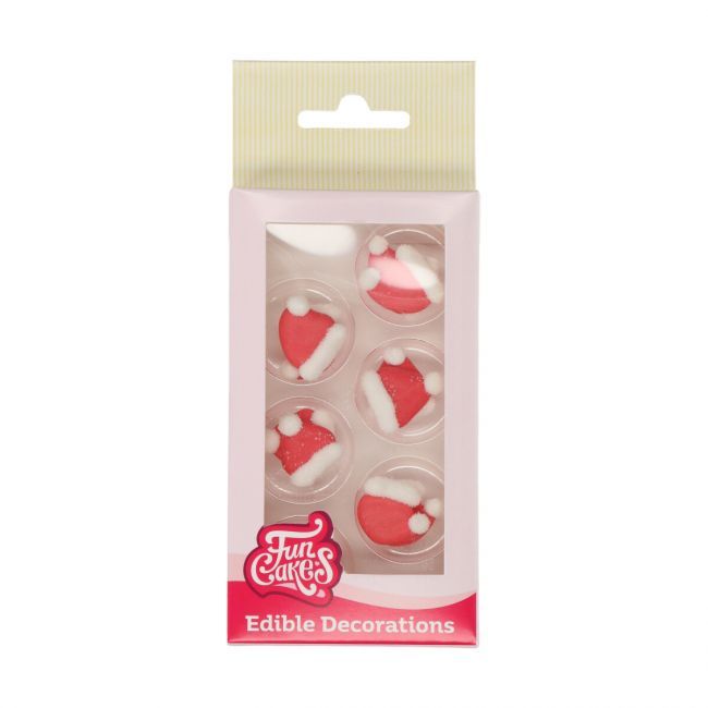 FunCakes Suikerdecoratie Kerstmuts Set/12