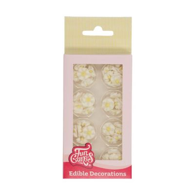 FunCakes Suikerdecoratie Mini Bloemen Wit pk/56