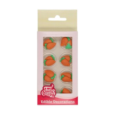 Funcakes suikerdecoratie wortelen set/16
