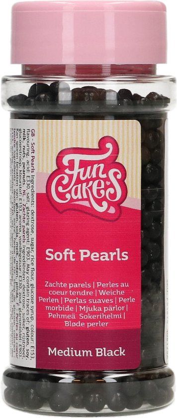 FunCakes Zachte Parels Medium Zwart 60 g