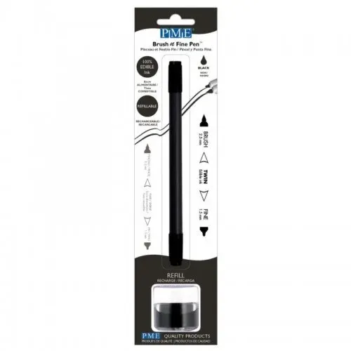 Brush and Fine pen PME -zwart Navulbare
