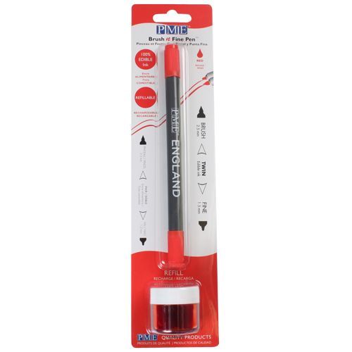 PME Brush n Fine Pen - Red- navulbaar