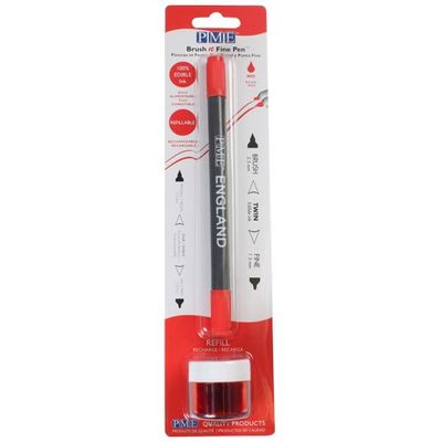 PME Brush n Fine Pen - Red- navulbaar