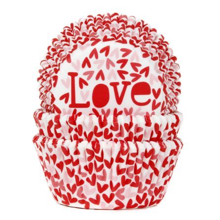 House of Marie Baking Cups Love pk/50