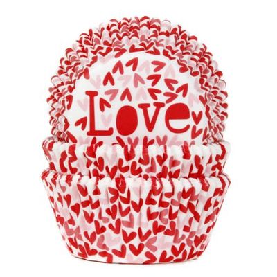 House of Marie Baking Cups Love pk/50