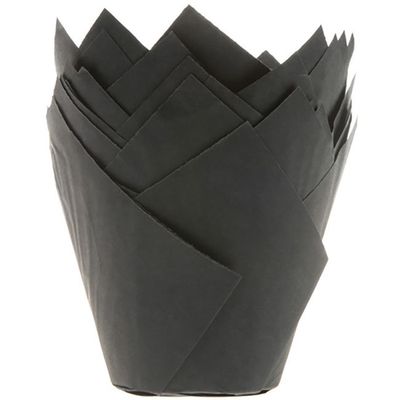 House of Marie Muffin Cups Tulp Zwart pk/36