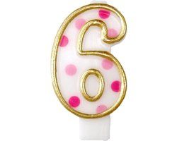 Nummer Kaars 6 voor een Girl