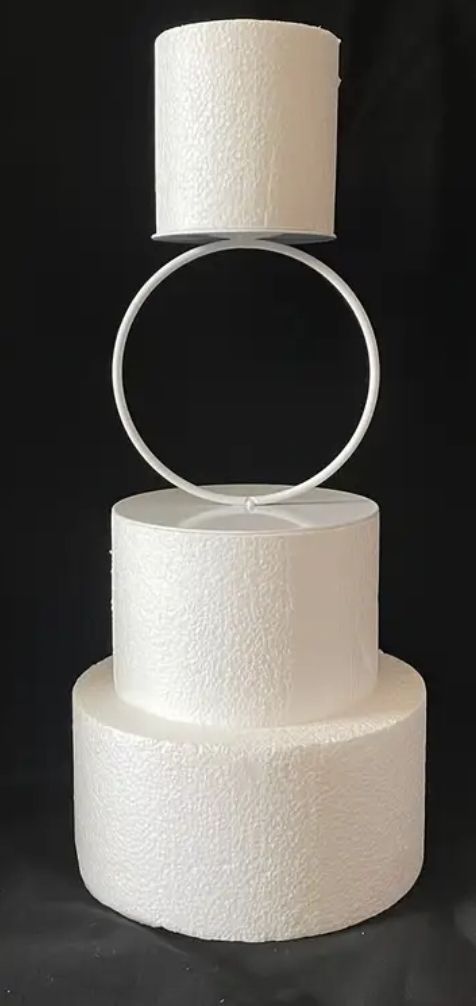 Witte Ronde Drijvende Taartstandaard Decoratie
