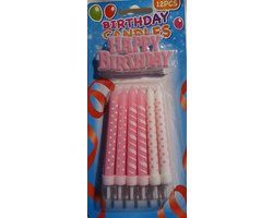 Birthday Candles Roze-wit