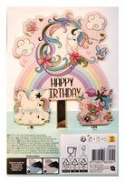 Happy Birthday topper Unicorn 3 delig