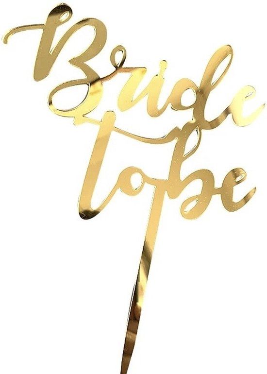 Caketopper Bride to Be goud