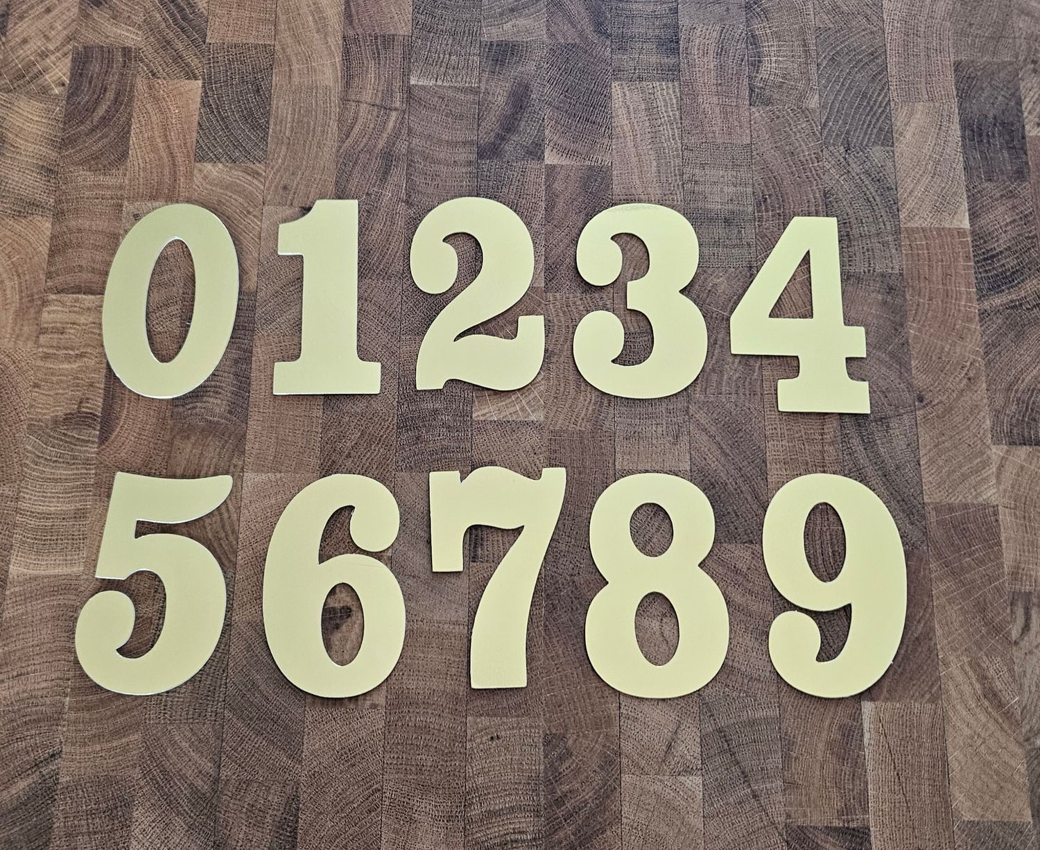 Goudkleurige Cijfers – Papier 0 t/m 9