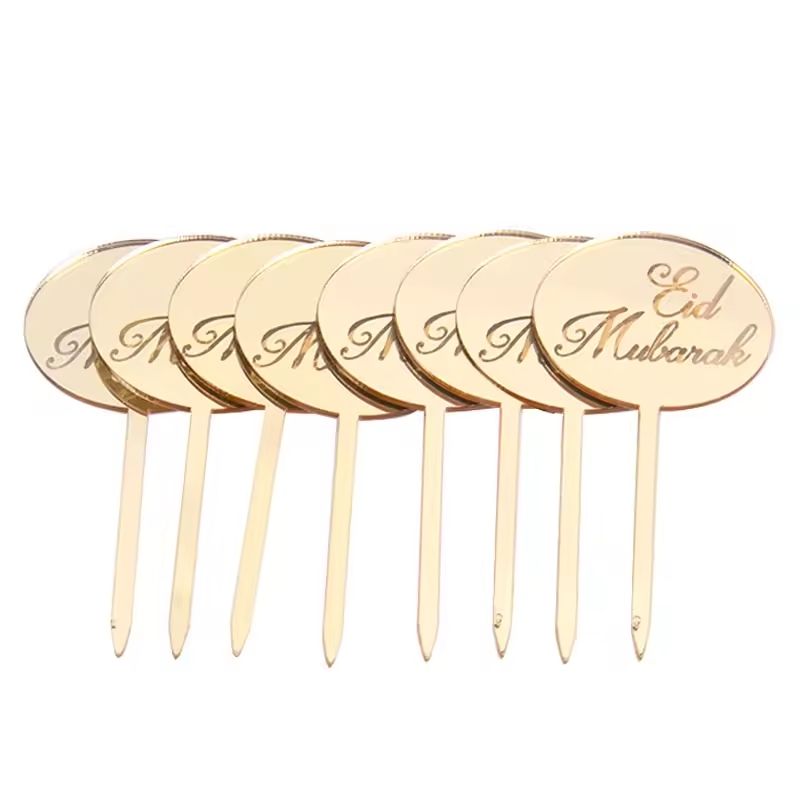 Eid Mubarak Cupcake Toppers – Goud