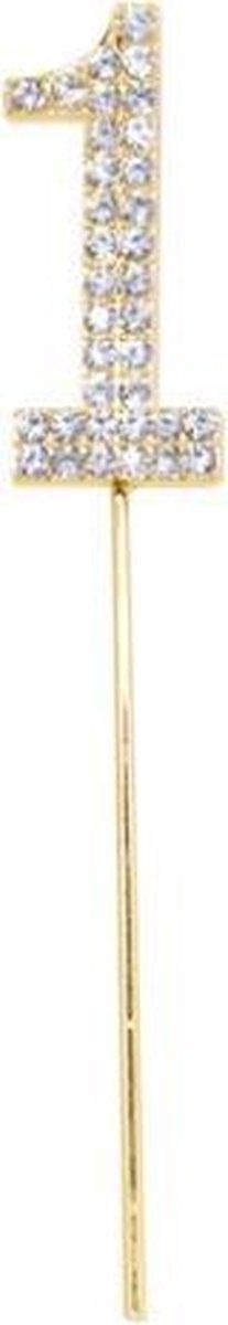 Cake topper Cijfer 1 Goud