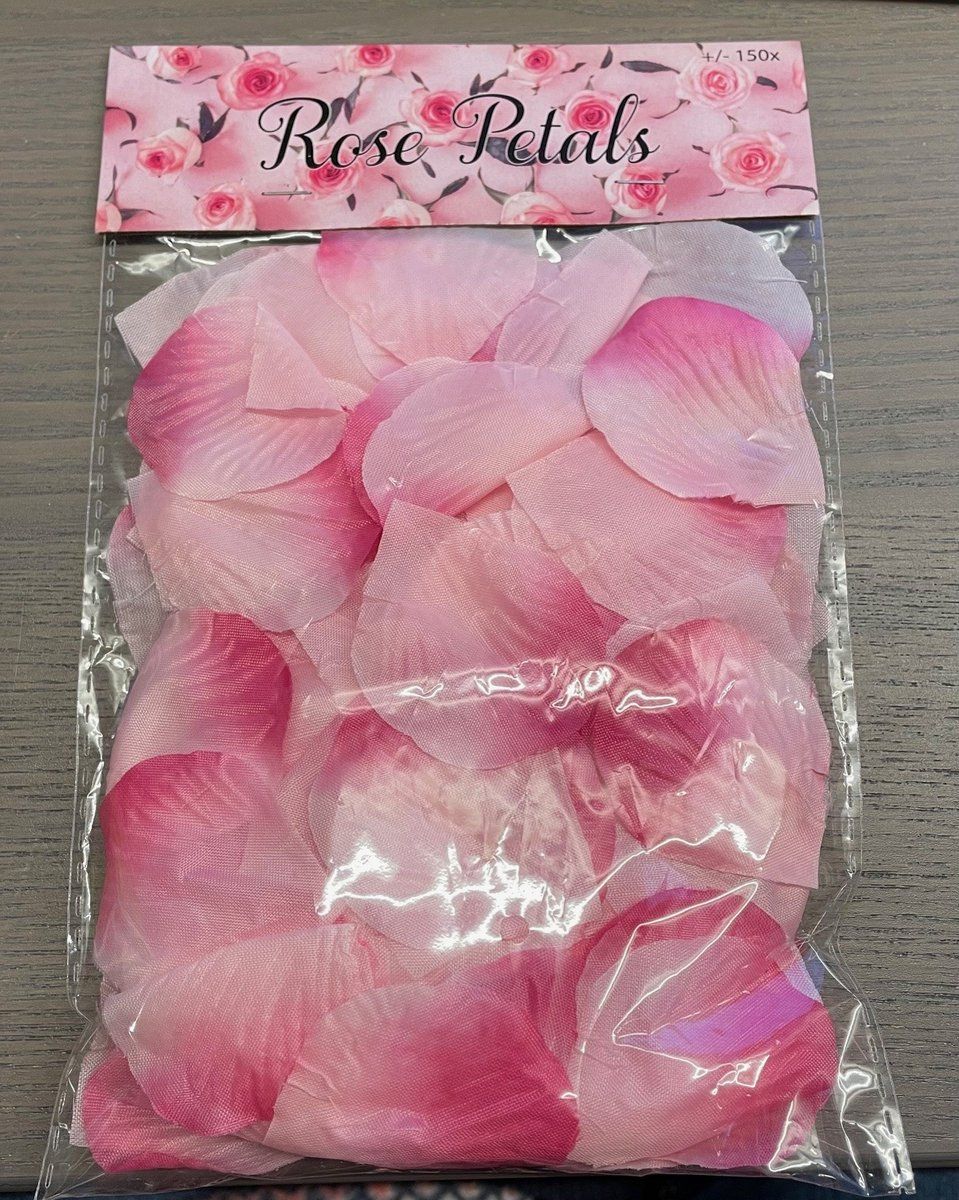 Valentijn rozenblaadjes kleur roze